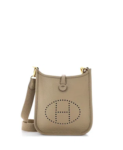 Pre-owned Pre-owned Hermes  Hermes Tpm Evelyne Bag Gen Iii Clemence In Neutral