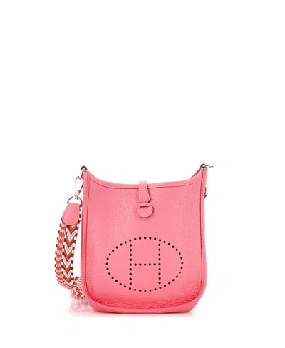 Pre-owned Pre-owned Hermes  Hermes Tpm Evelyne Bag Gen Iii Clemence In Pink
