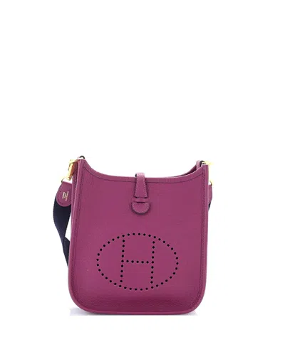 Pre-owned Pre-owned Hermes  Hermes Tpm Evelyne Bag Gen Iii Clemence In Purple