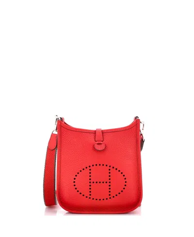 Pre-owned Pre-owned Hermes  Hermes Tpm Evelyne Bag Gen Iii Clemence In Red