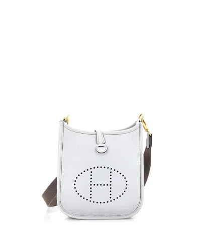 Pre-owned Pre-owned Hermes  Hermes Tpm Evelyne Bag Gen Iii Clemence In White