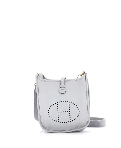 Pre-owned Pre-owned Hermes  Hermes Tpm Evelyne Bag Gen Iii Clemence In White