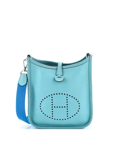 Pre-owned Pre-owned Hermes  Hermes Tpm Evelyne Bag Gen Iii Epsom In Blue