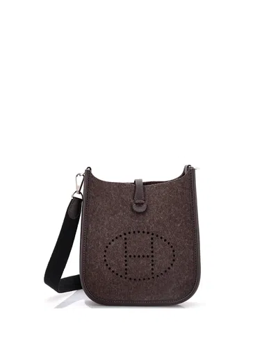 Pre-owned Pre-owned Hermes  Hermes Tpm Evelyne Bag Gen Iii Felt In Brown