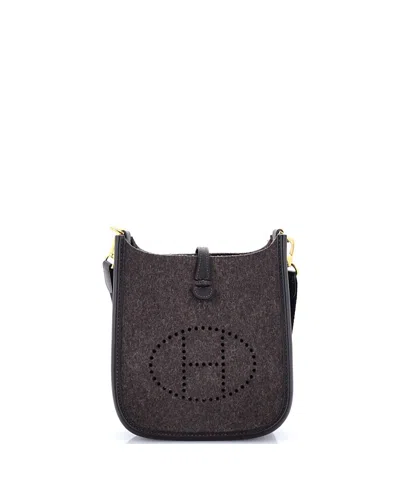Pre-owned Pre-owned Hermes  Hermes Tpm Evelyne Bag Gen Iii Felt In Brown