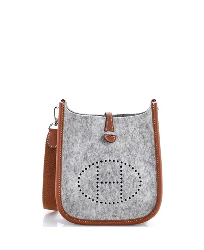 Pre-owned Pre-owned Hermes  Hermes Tpm Evelyne Bag Gen Iii Felt In Gray