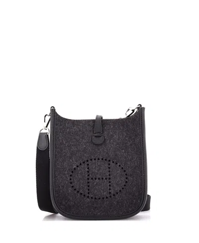 Pre-owned Pre-owned Hermes  Hermes Tpm Evelyne Bag Gen Iii Felt In Gray