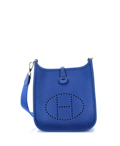 Pre-owned Pre-owned Hermes  Hermes Tpm Evelyne Bag Gen Iii Maurice In Blue