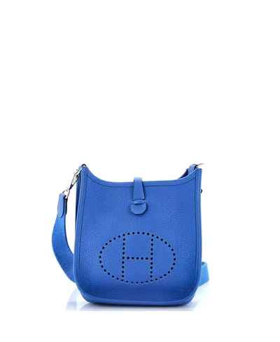 Pre-owned Pre-owned Hermes  Hermes Tpm Evelyne Bag Gen Iii Maurice In Blue