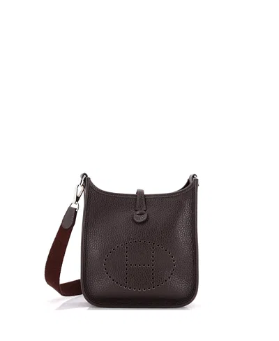 Pre-owned Pre-owned Hermes  Hermes Tpm Long Strap Evelyne Bag Clemence In Brown