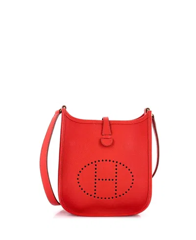 Pre-owned Pre-owned Hermes  Hermes Tpm Long Strap Evelyne Bag Epsom In Red