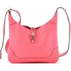 Pre-owned Hermes  Hermes Trim Duo Bag Evercolor 24 In Pink