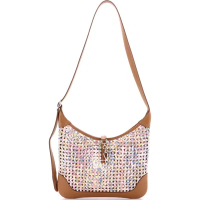 Pre-owned Hermes  Hermes Trim Duo Bag Printed Silk And Leather 31 In Multi