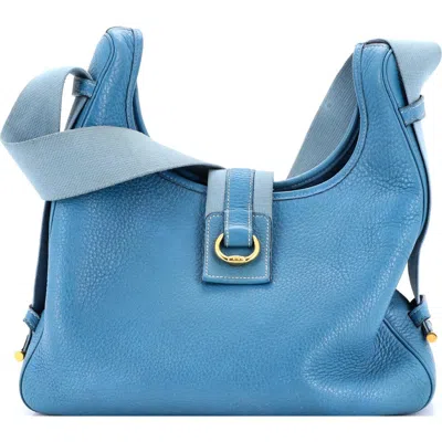 Pre-owned Hermes  Hermes Tsako Shoulder Bag Clemence In Blue