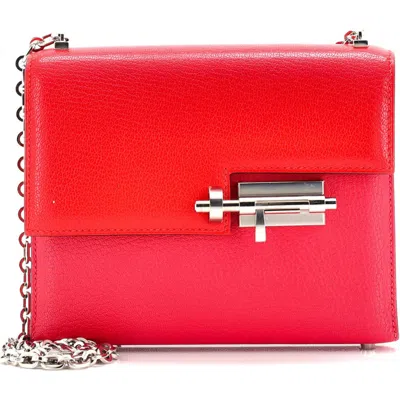 Pre-owned Hermes  Hermes Verrou Chaine Bag Chevre Mysore Mini In Orange