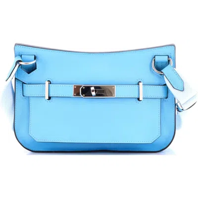Pre-owned Hermes  Hermes Verso Jypsiere Bag Swift Mini In Blue
