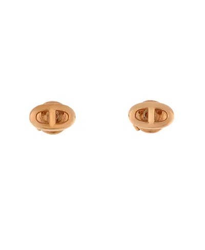 Pre-owned Pre-owned Hermes  Hermes Very Small Farandole Stud Earrings 18k Rose Gold In Pink