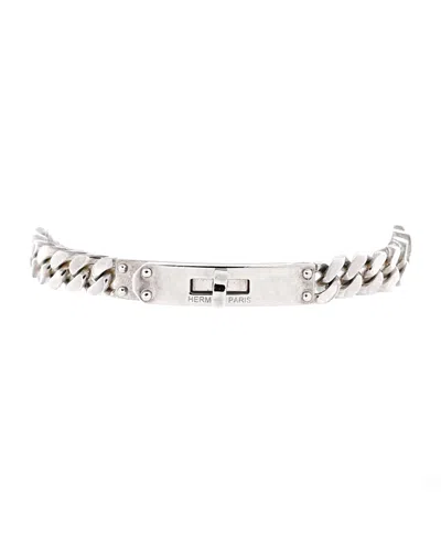 Pre-owned Pre-owned Hermes  Hermes Very Small Kelly Gourmette Bracelet Sterling Silver