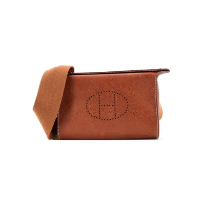 Pre-owned Hermes  Hermes Videpoches Bag Barenia Faubourg In Brown