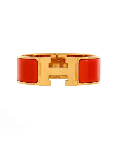 Pre-owned Pre-owned Hermes  Hermes Wide Clic H Bracelet Enamel