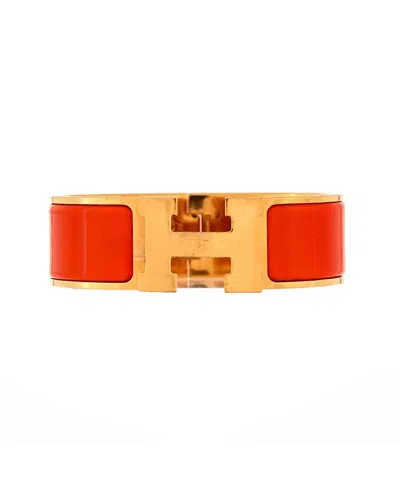 Pre-owned Pre-owned Hermes  Hermes Wide Clic H Bracelet Enamel