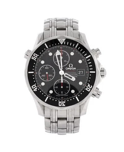 Pre-owned Pre-owned Omega  Omega Seamaster Diver 300m Chronometer Chronograph Automatic Watch In Stainless Steel 42mm In Black