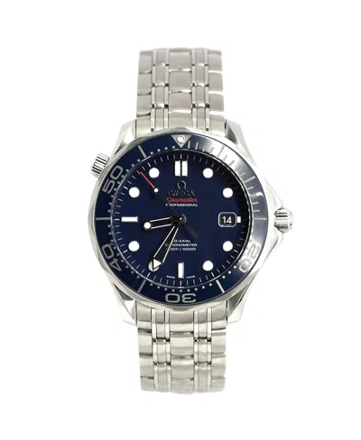 Pre-owned Pre-owned Omega  Omega Seamaster Professional Diver 300m Co-axial Chronometer Automatic Watch In Stainless  In Dial Color: Blue