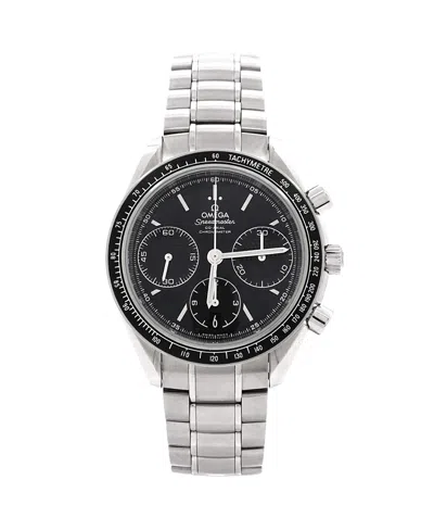 Pre-owned Pre-owned Omega  Omega Speedmaster Racing Co-axial Chronograph Automatic Watch In Stainless Steel 40mm In Black