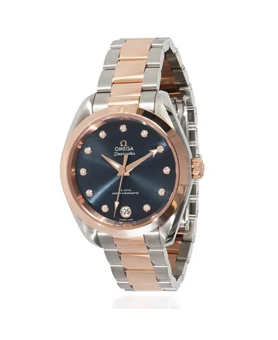 Pre-owned Pre-owned Omega  Omega Stainless Steel/rose Gold Seamaster Aqua Terra 220.20.34.20.53.001 36.50