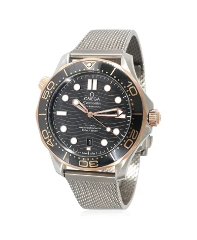 Pre-owned Pre-owned Omega  Omega Stainless Steel/rose Gold Seamaster Diver Watch 300m 46.40mm In Silver
