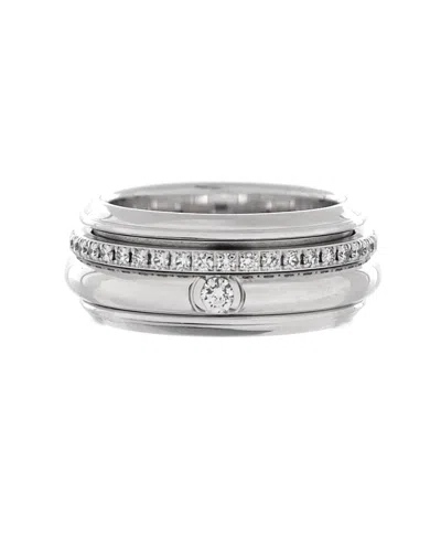 Pre-owned Pre-owned Piaget  Piaget Possession Band Ring 18k White Gold With Diamonds