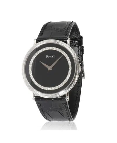 Pre-owned Pre-owned Piaget  Piaget White Gold Watch Altiplano Traditional 9031 34.00mm In Black