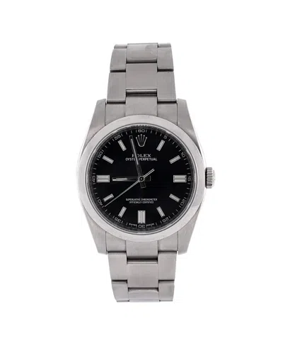 Pre-owned Pre-owned Rolex  Rolex Oyster Perpetual Automatic Watch In Stainless Steel 36mm In Black