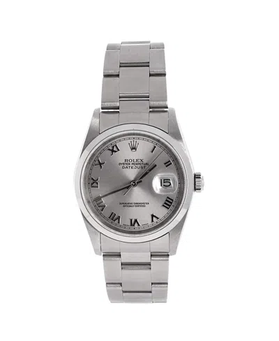 Pre-owned Pre-owned Rolex  Rolex Oyster Perpetual Datejust Automatic Watch In Stainless Steel 36mm In Silver