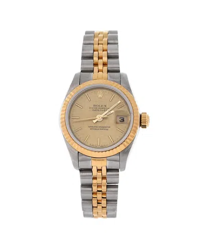 Pre-owned Pre-owned Rolex  Rolex Oyster Perpetual Datejust Automatic Watch In Stainless Steel And Gold 26mm