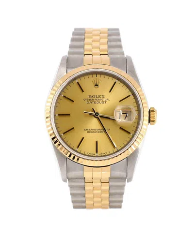 Pre-owned Pre-owned Rolex  Rolex Oyster Perpetual Datejust Automatic Watch In Stainless Steel And Gold 36mm