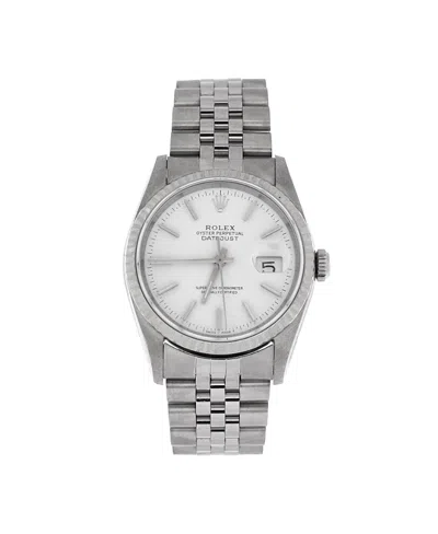 Pre-owned Pre-owned Rolex  Rolex Oyster Perpetual Datejust Automatic Watch In Stainless Steel And White Gold 36mm