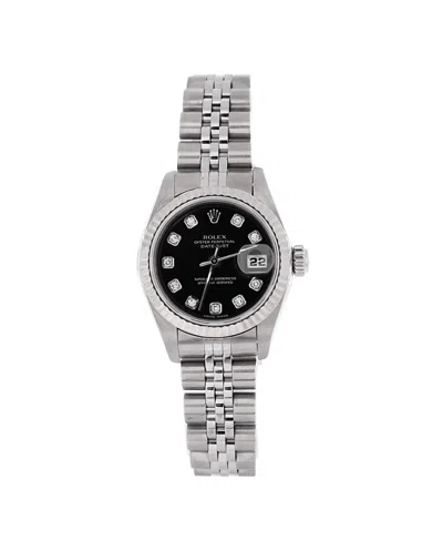 Pre-owned Pre-owned Rolex  Rolex Oyster Perpetual Datejust Automatic Watch In Stainless Steel And White Gold With Dia