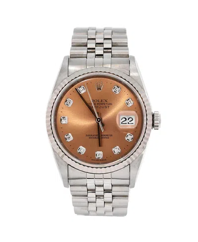 Pre-owned Pre-owned Rolex  Rolex Oyster Perpetual Datejust Automatic Watch In Stainless Steel And White Gold With Dia