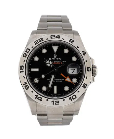Pre-owned Pre-owned Rolex  Rolex Oyster Perpetual Explorer Ii Automatic Watch In Stainless Steel 42mm In Black