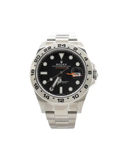 Pre-owned Pre-owned Rolex  Rolex Oyster Perpetual Explorer Ii Automatic Watch In Stainless Steel 42mm In Dial Color: Black
