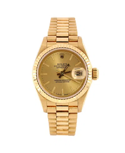 Pre-owned Pre-owned Rolex  Rolex Oyster Perpetual President Datejust Automatic Watch In Gold 26mm