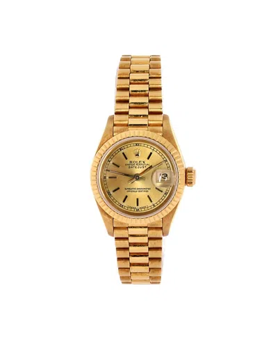 Pre-owned Pre-owned Rolex  Rolex Oyster Perpetual President Datejust Automatic Watch In Gold 26mm