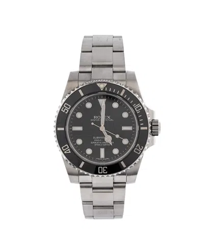 Pre-owned Pre-owned Rolex  Rolex Oyster Perpetual Submariner Automatic Watch In Stainless Steel And Cerachrom 40mm In Black