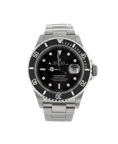Pre-owned Pre-owned Rolex  Rolex Oyster Perpetual Submariner Date Automatic Watch In Stainless Steel 40mm In Black