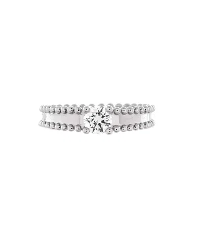 Pre-owned Pre-owned Van Cleef & Arpels  Van Cleef & Arpels 0.32ct Estelle Solitaire Ring Platinum With Rbc Diamond G/vvs1