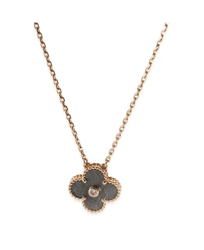 Pre-owned Pre-owned Van Cleef & Arpels  Van Cleef & Arpels 2023 Limited Edition Vintage Alhambra 18k Rose Gold Pendant