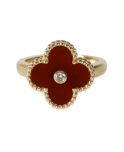 Pre-owned Pre-owned Van Cleef & Arpels  Van Cleef & Arpels Alhambra 18k Yellow Gold Ring In K Gold
