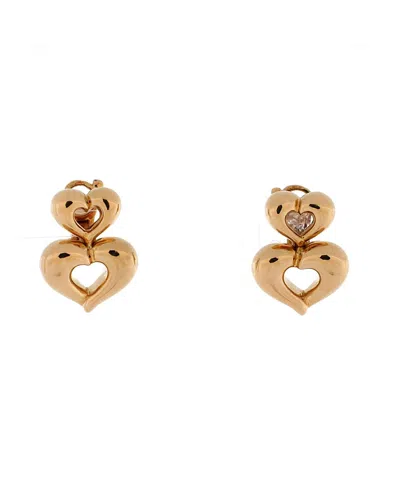 Pre-owned Pre-owned Van Cleef & Arpels  Van Cleef & Arpels Double Heart Earrings 18k Gold