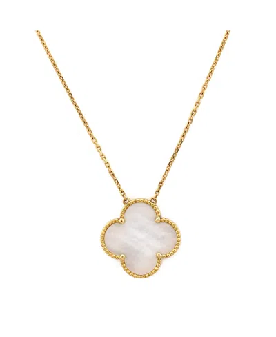 Pre-owned Pre-owned Van Cleef & Arpels  Van Cleef & Arpels Magic Alhambra 100th Anniversary Pendant Necklace 18k Gold And Mother O